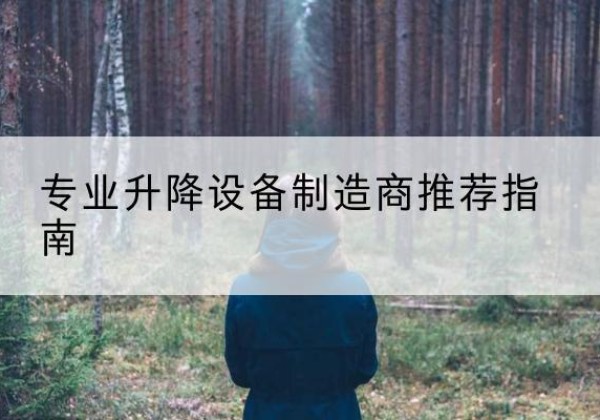 新吴电动剪叉升降平台厂家-专业升降设备制造商推荐指南